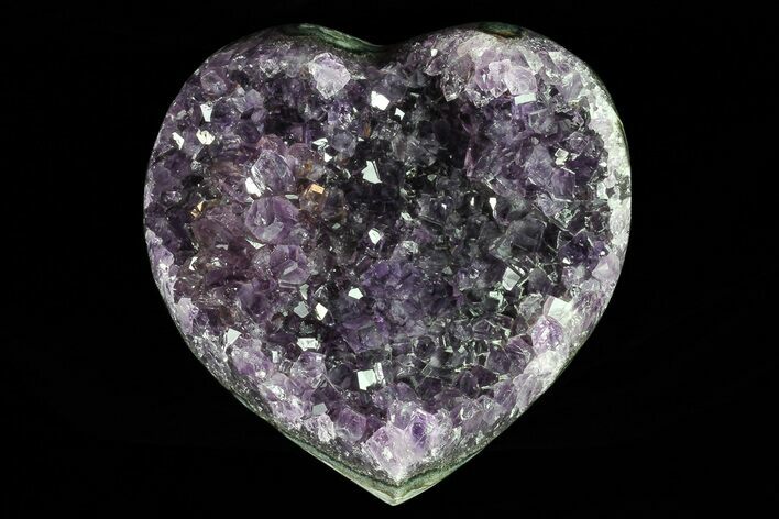 Purple Amethyst Crystal Heart - Uruguay #76776